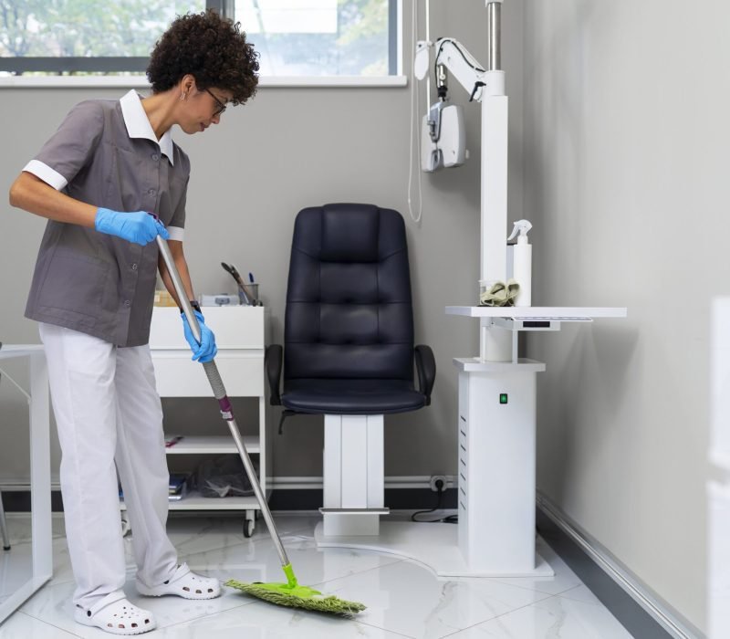 woman-cleaning-ophthalmologist-s-office